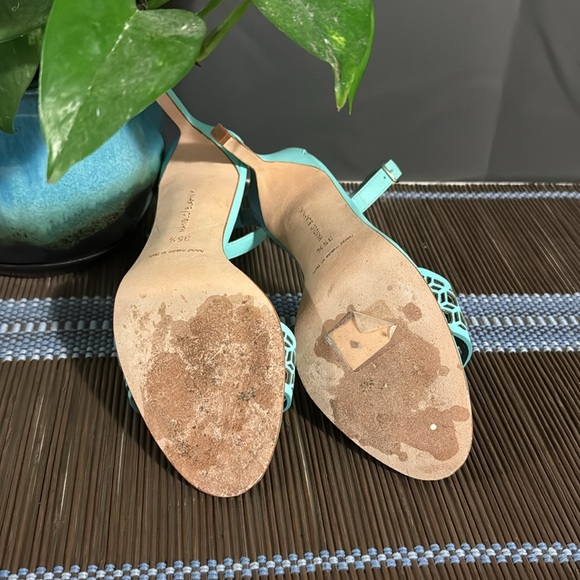 5) Manolo Blahnik - Size 35.5- Leather Printed Sandals - Picture 4 of 4